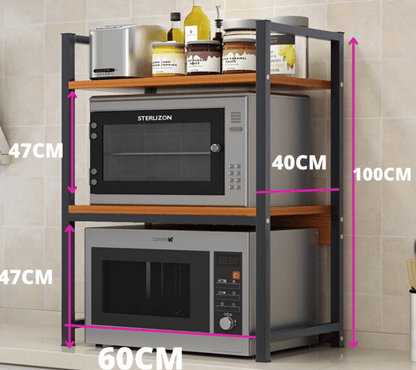 Sparkenzy HD Microwave Oven Kitchen Rack Stand - 3 Tier