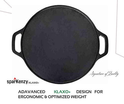 Sparkenzy Pre Seasoned Cast Iron dosa tawa/tava 12 inch