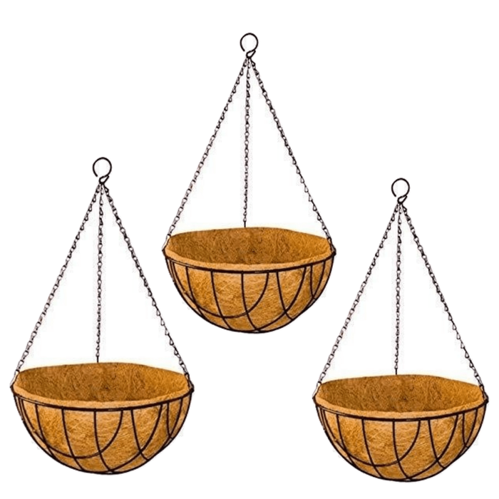 Sparkenzy 8 Inch Coir Hanging Basket | Coir Hanging Pots for Garden - Sparkenzy.com