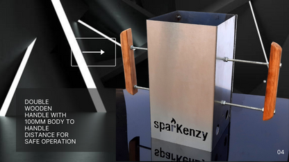 Sparkenzy Barbeque Chimney Starter | Charcoal Starter | Stainless Steel