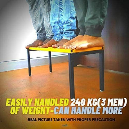 Sparkenzy HD 3 Step Multi Color Garden Flower Pot Stand for balcony | Gold and Black