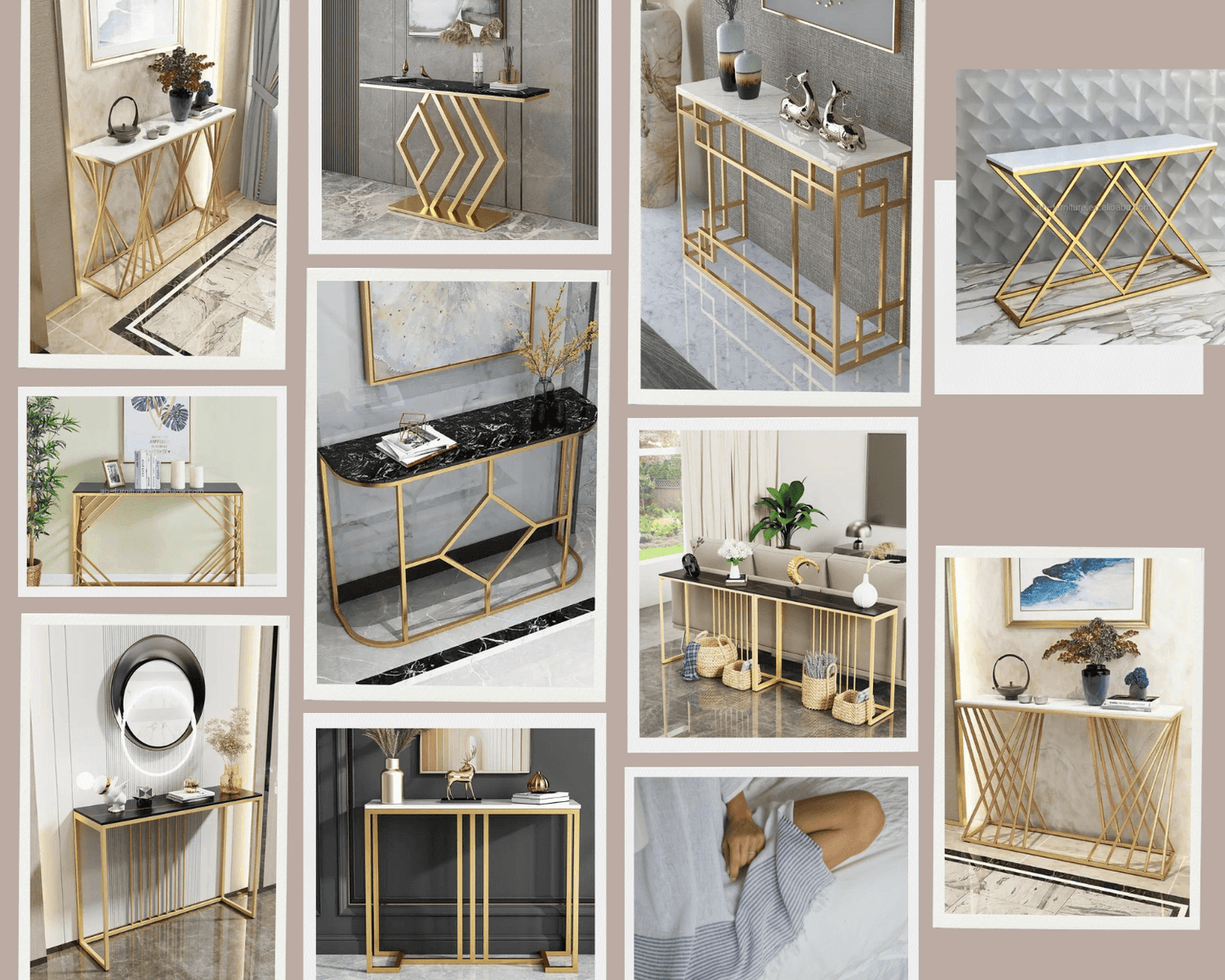 Sparkenzy Console Table| Hallway table for Living Room with glossy artificial Marble Top | Foyer table
