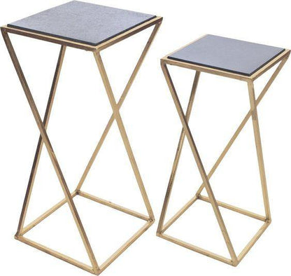 HD designer Iron corner plant pot stand for indoor | Pack of 2