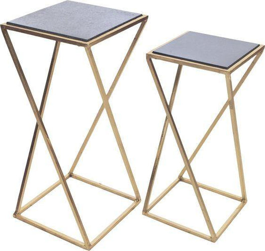 HD designer Iron corner plant pot stand for indoor | Pack of 2