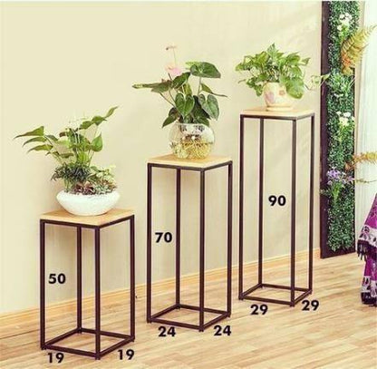 Sparkeny HD designer box type metal plant stand for indoor | Pack of 3