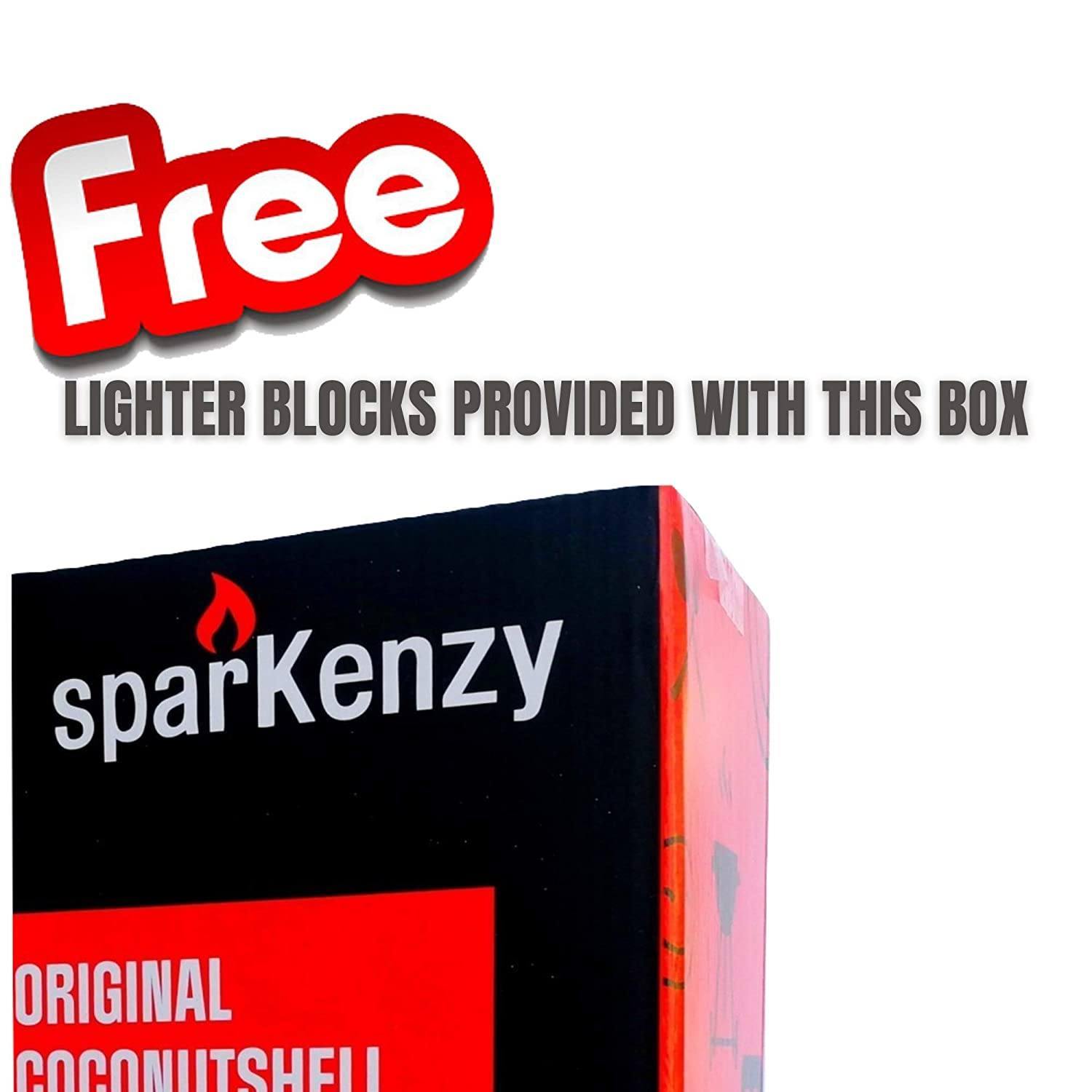 Sparkenzy Barbeque Charcoal 100 Kg | Low Smoke | Long Burning | No odor