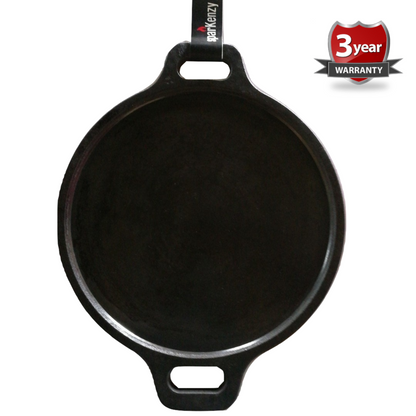Sparkenzy Cast Iron tawa | Pre Seasoned | Dosa | Roti tawa 10 inch