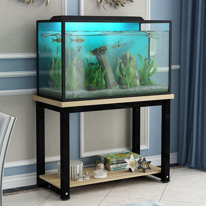 Sparkenzy HD Metal Aquarium Stand | Fish Tank Stand with wooden base