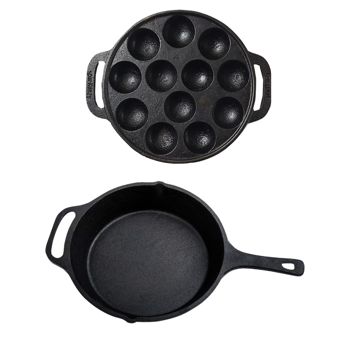 Sparkenzy Pre seasoned Cast iron Skillet 10 inch