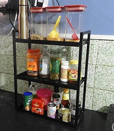Sparkenzy Kitchen Spice Rack | Bathroom storage shelf | Multipurpose Standing Rack