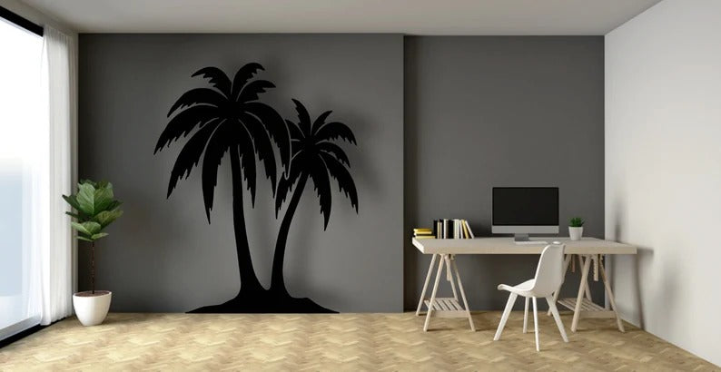 Sparkenzy Coconut tree metal wall art decor | Metal tree wall art decor | Custom size avilable
