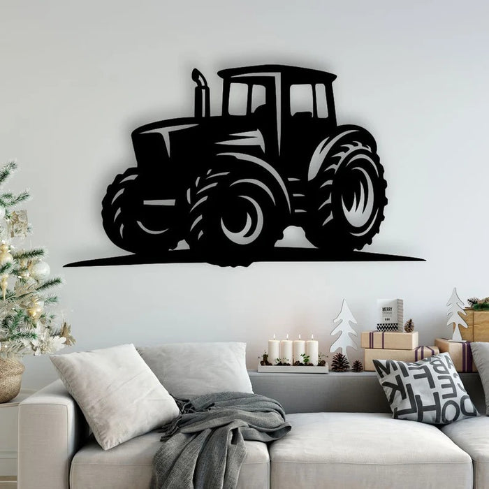 Sparkenzy Tractor metal wall art decor | Vehicle metal wall art