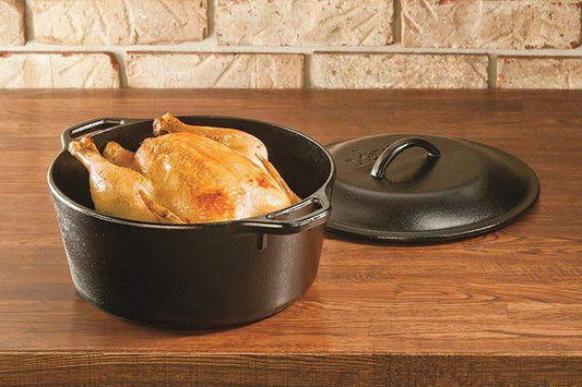 Sparkenzy Pre Seasoned Cast Iron Dutch Oven | Cooking Pot | 5 Litre