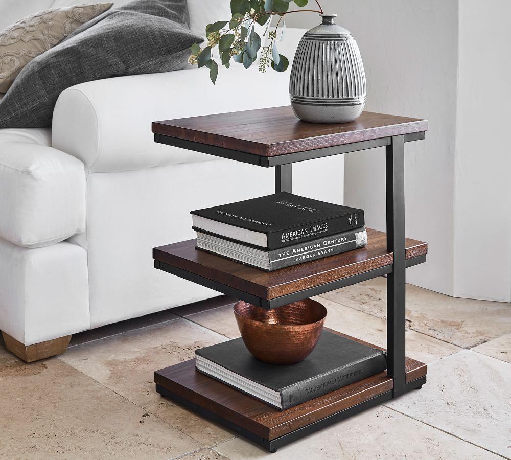 Sparkenzy 3-Tier side table with wood