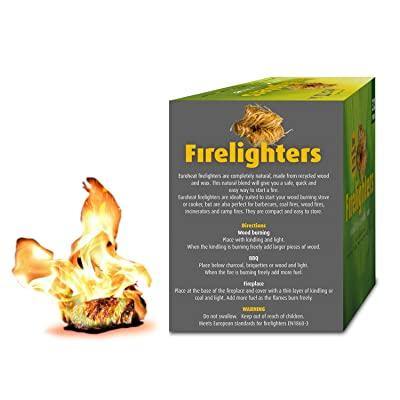 Sparkenzy BBQ Lighter Cubes 50 Pieces | Charcoal Fuel | Zero Chemical made with Saw dust and Wax