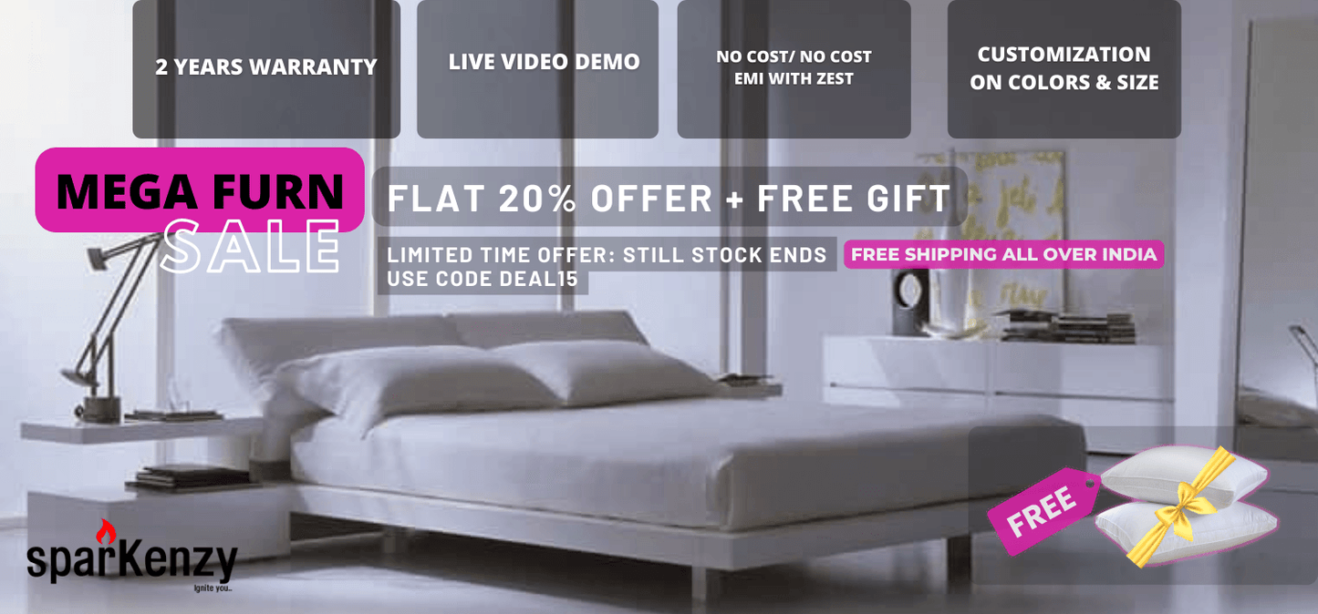 Sparkenzy HD Metal Steel bed for home| Hostel | Office